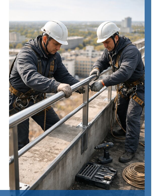 Монтаж перил на высоте в Горном-Алтайске от 2592 р. | ВЫСОТНИК-Грн