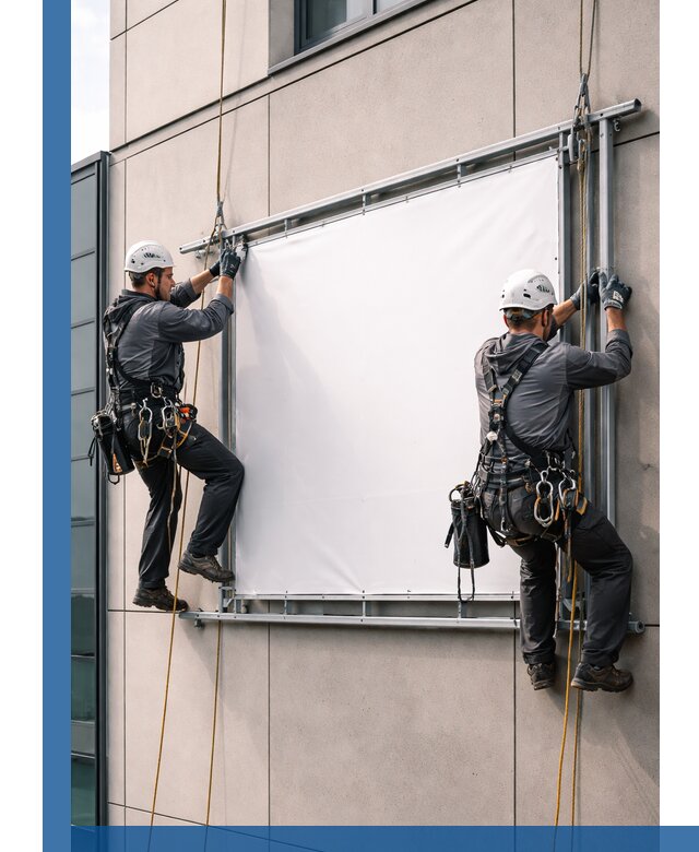 Монтаж наружной рекламной вывески в Горном-Алтайске под ключ