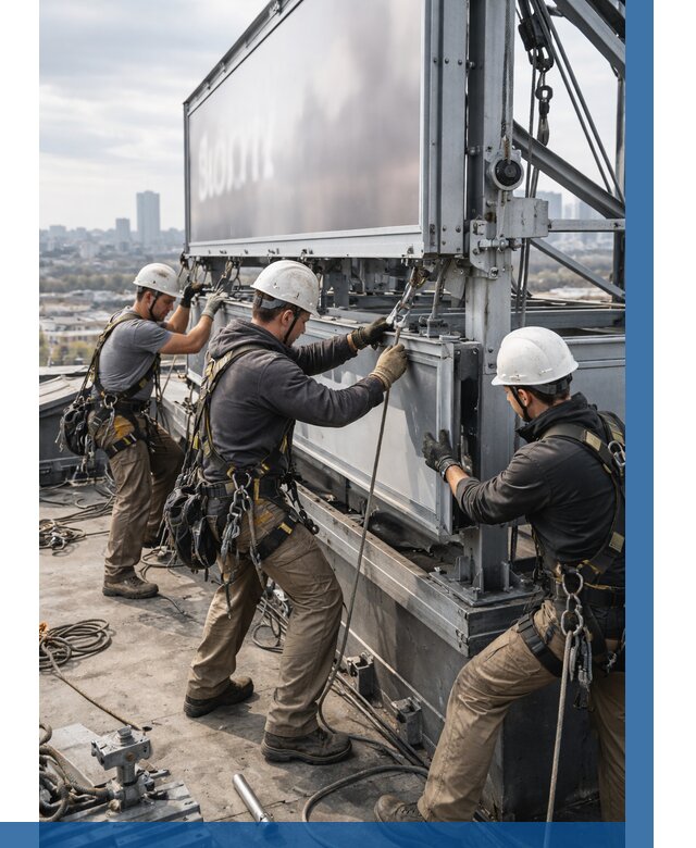 Монтаж крышной рекламной конструкции в Горном-Алтайске от 62208 р.|ВЫСОТНИК-Грн