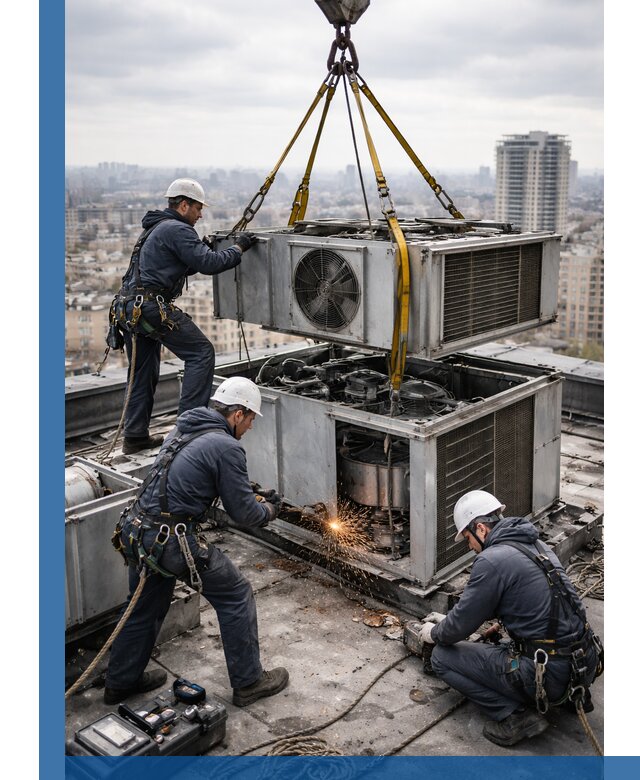 Демонтаж крышной установки в Горном-Алтайске любой сложности