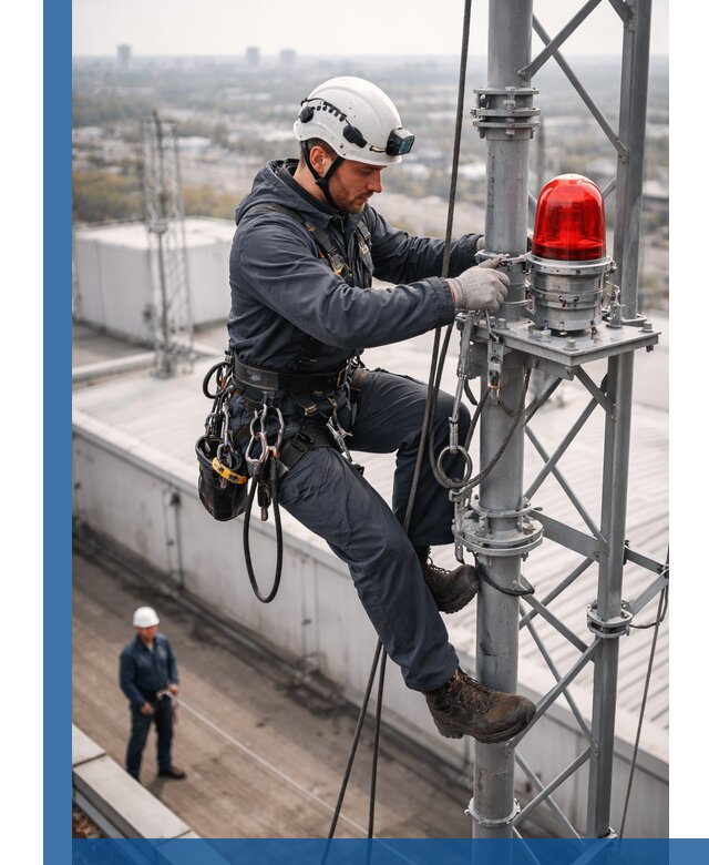 Монтаж заградительных огней и обслуживание объектов в Горном-Алтайске