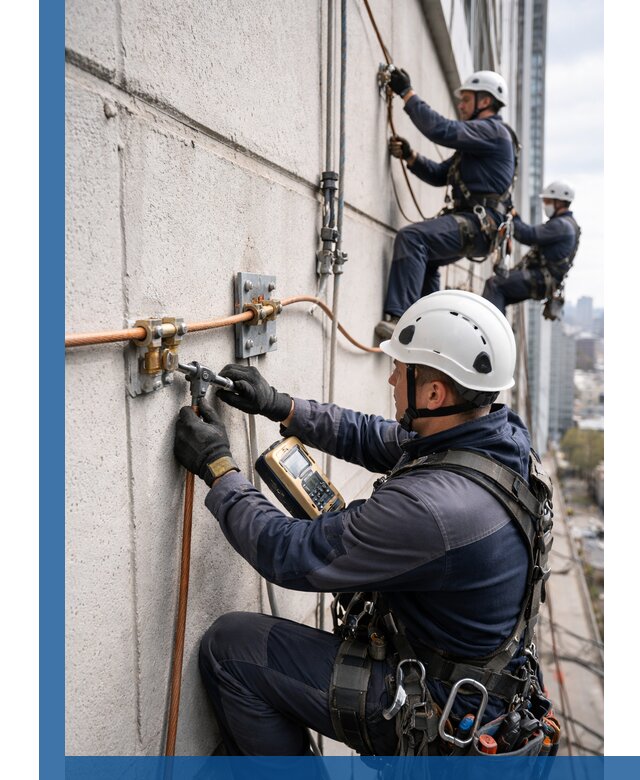 Монтаж системы заземления здания и молниезащиты в Горном-Алтайске