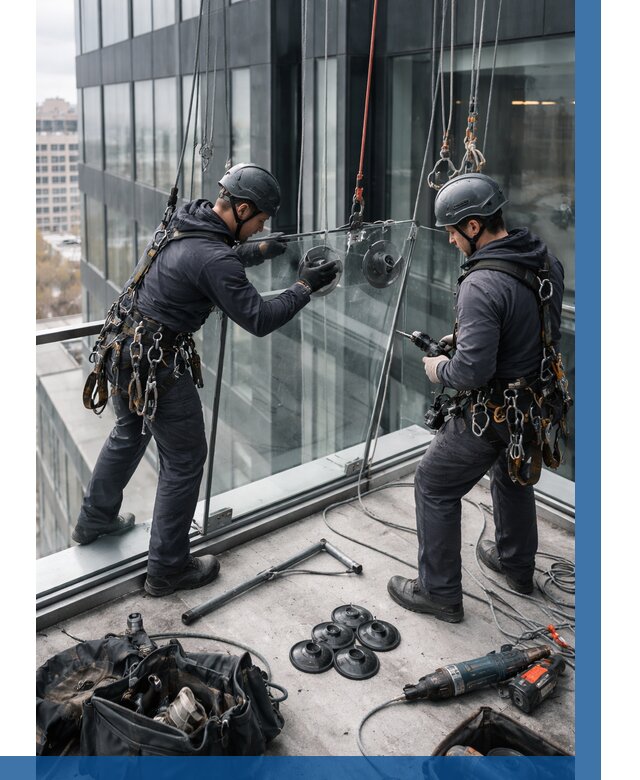 Монтаж стеклянных ограждений в Горном-Алтайске от 2592 р. | ВЫСОТНИК-Грн