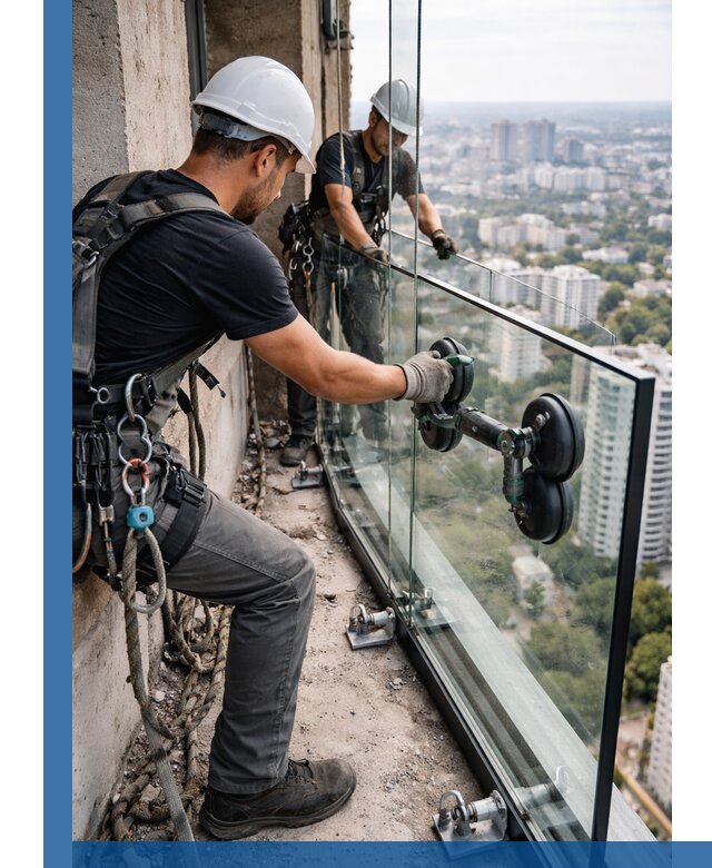 Монтаж стеклянных ограждений под ключ с гарантией в Горном-Алтайске