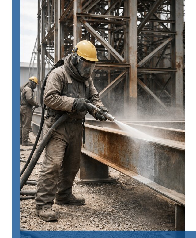 Пескоструйная очистка металлоконструкций в Горном-Алтайске промышленная