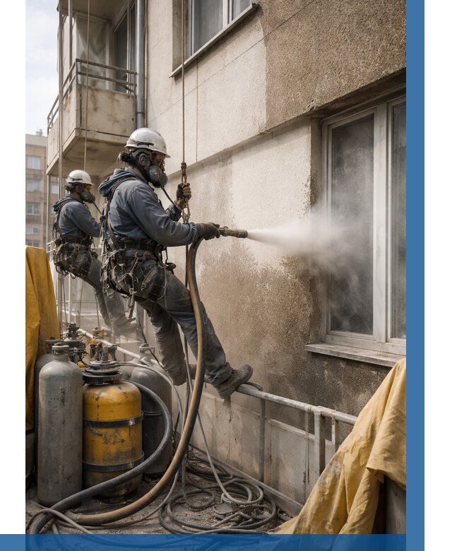 Пескоструйная очистка фасада в Горном-Алтайске от 674 р. | ВЫСОТНИК-Грн