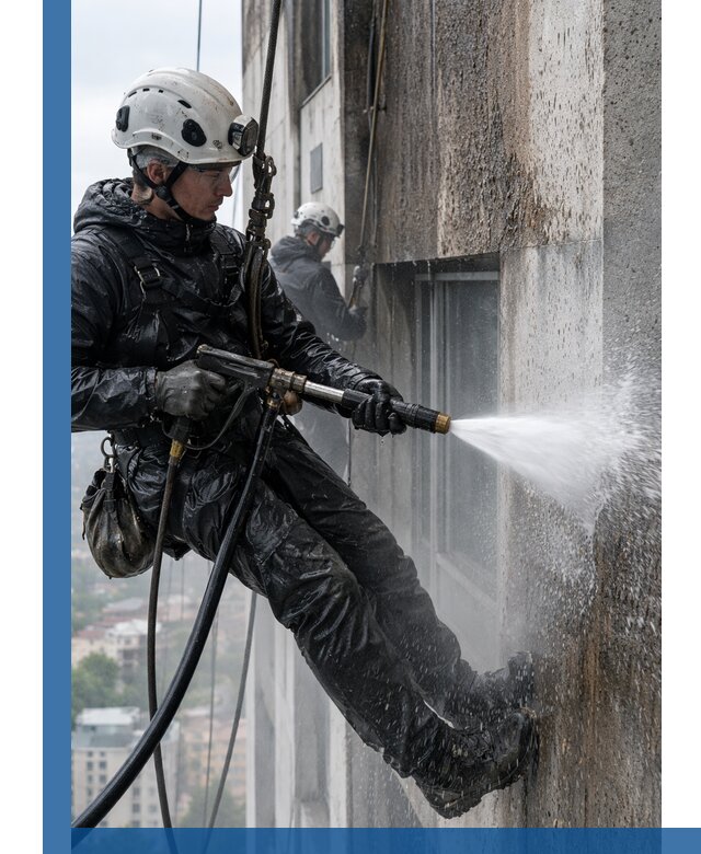 Гидроструйная очистка фасадов и конструкций в Горном-Алтайске