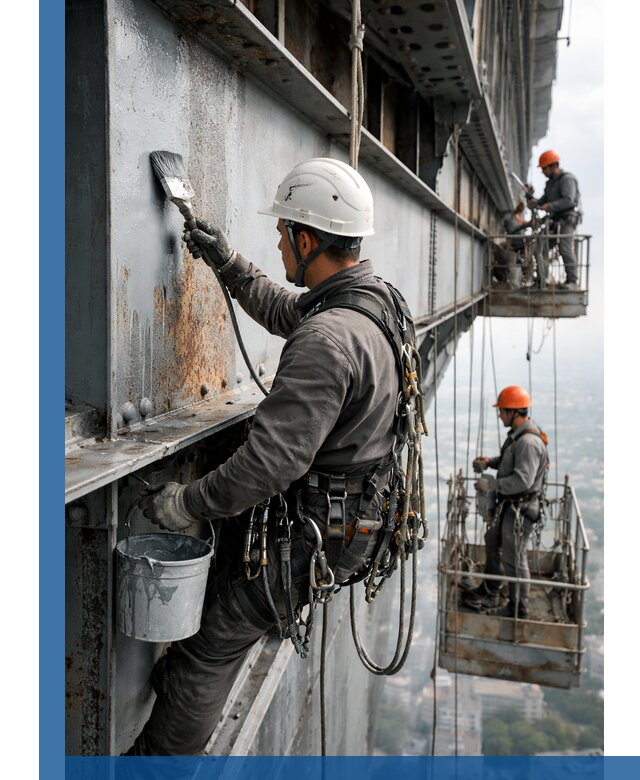 Покраска металлоконструкций на высоте в Горном-Алтайске профессионально