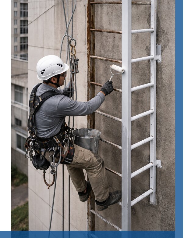 Покраска пожарных лестниц в Горном-Алтайске от 4666 р. | ВЫСОТНИК-Грн