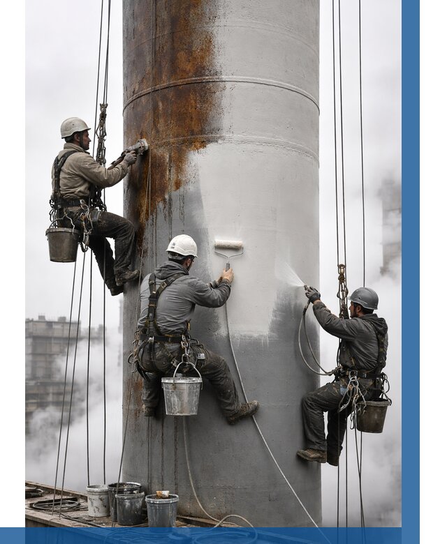 Покраска дымовых труб в Горном-Алтайске от 8813 р. | ВЫСОТНИК-Грн