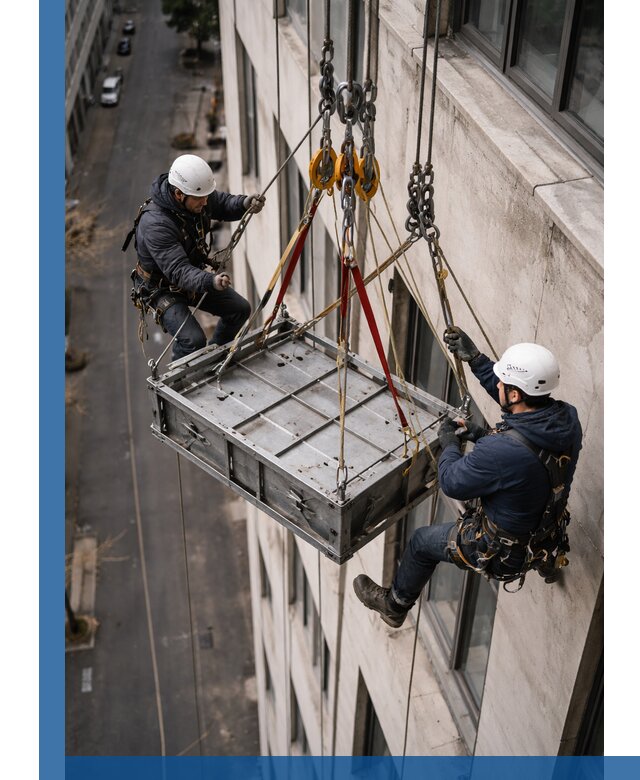 Спуск и подъем грузов по фасаду в Горном-Алтайске для зданий