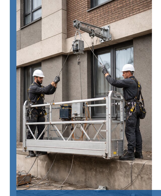 Монтаж и подъем фасадной люльки в Горном-Алтайске с гарантией безопасности