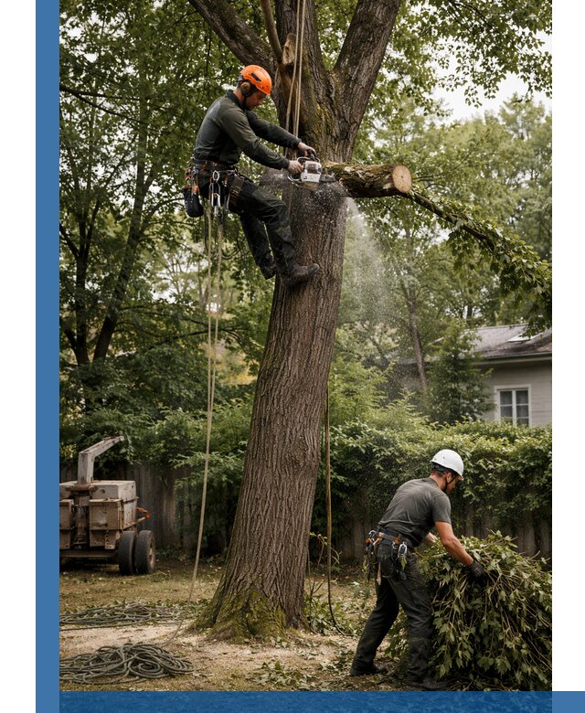 Кронирование деревьев в Горном-Алтайске, безопасная высотная обрезка