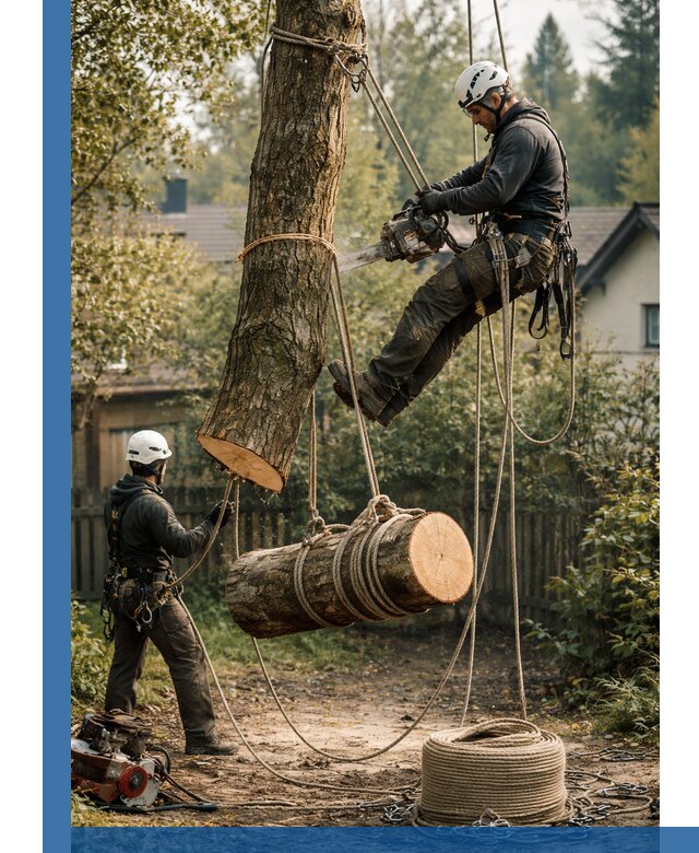 Валка деревьев частями в Горном-Алтайске, безопасно и аккуратно